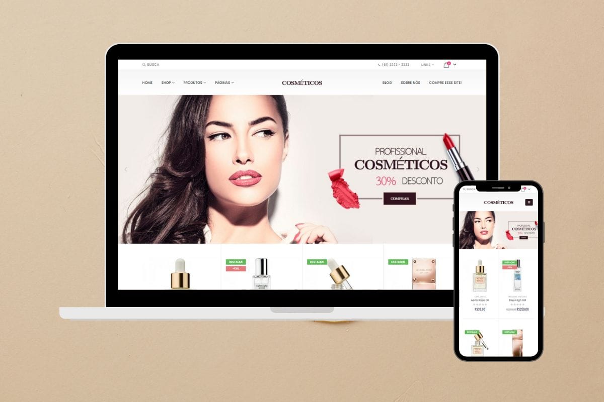 Portfolio loja virtual de cosmeticos